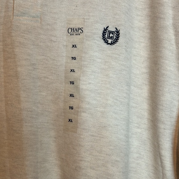 Chaps Tan Polo Shirt Classic Design Short Sleeves - Picture 7 of 11